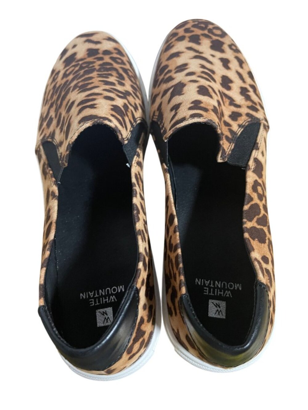 White Mountain Peyton Leopard Print Slip On Sneakers Womens 11 Casual Shoes - Picture 8 of 11
